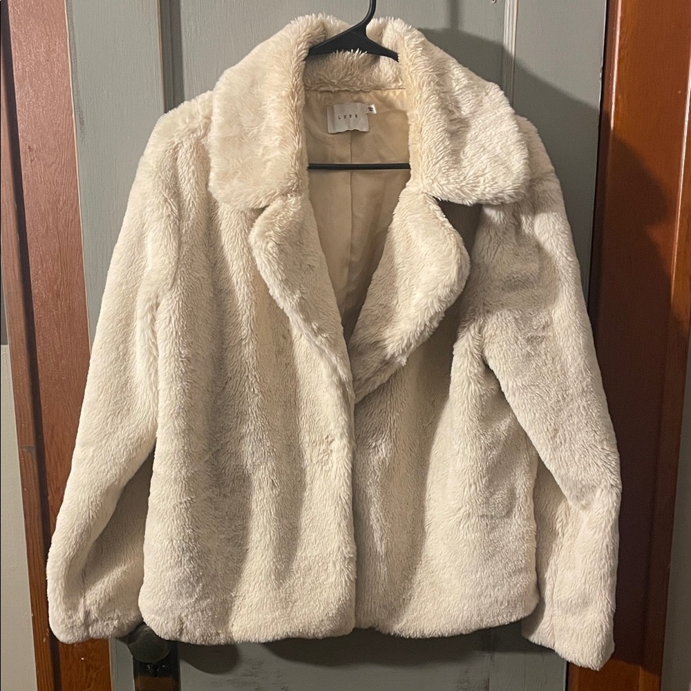 Lush Cream Teddy Jacket